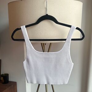 White Babaton Ribbed Women's Top